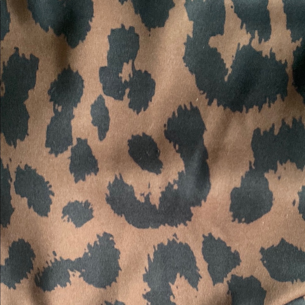 Cheetah Leopard Print Sports Bra Medium Animal Brown Black Top new ALLFENIX Long - Picture 4 of 10